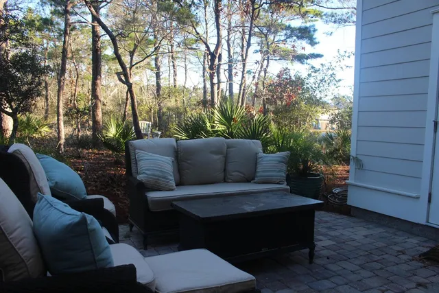 a view of a lake from a balcony