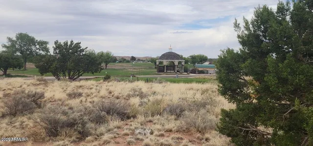 a view of a lake with houses in the back