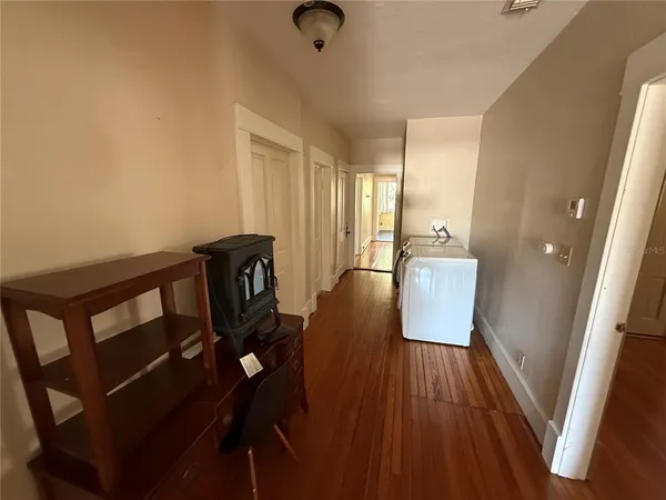 a view of a chairs in a room