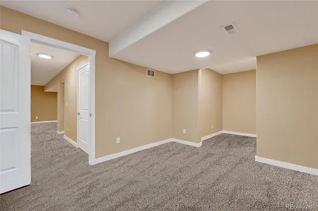 a house view with a deck