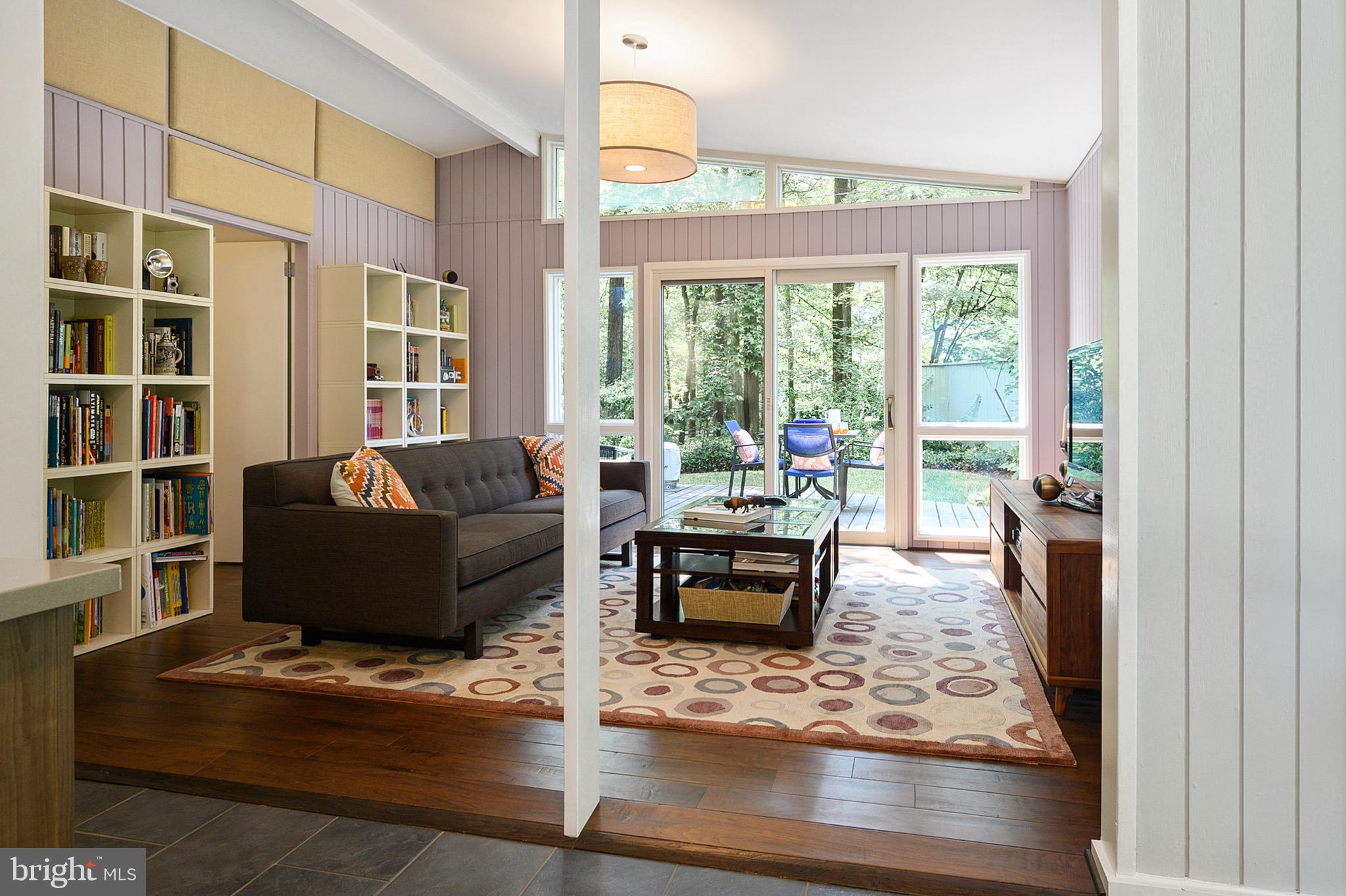 7708 Elba Road Alexandria, VA 22306 - Photo 15 of 50 Family room with sliding glass doors to patio