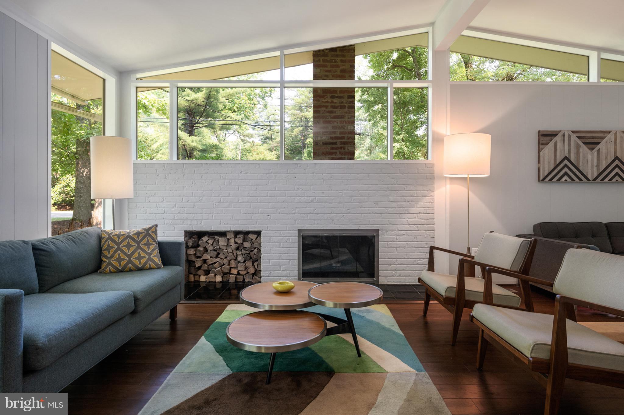 7708 Elba Road Alexandria, VA 22306 - Photo 19 of 50 Soaring ceilings with Wood-burning Fireplace