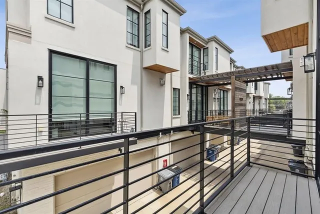 a view of a house with a balcony