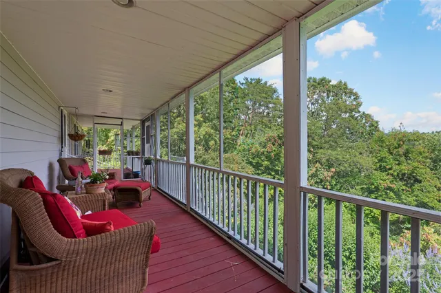 a view of a balcony with outdoor space