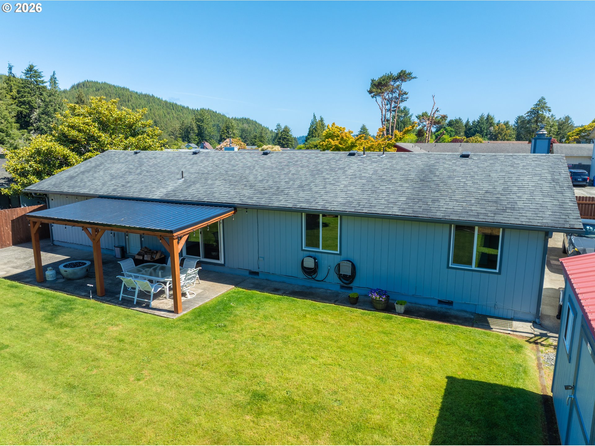 412 Camellia Court Reedsport, OR 97467 - Photo 46 of 48 an aerial view of a house