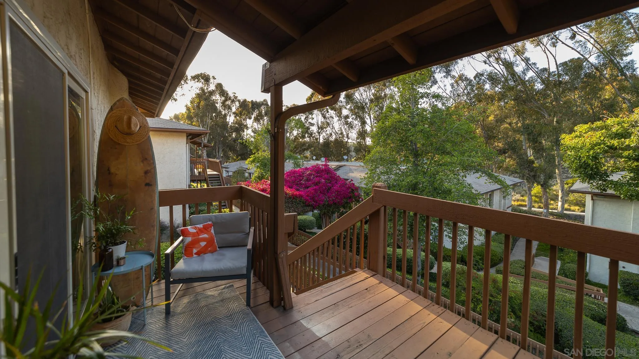 6358 Rancho Mission Road, Unit 624 San Diego, CA 92108 - Photo 19 of 23 a view of a balcony with furniture