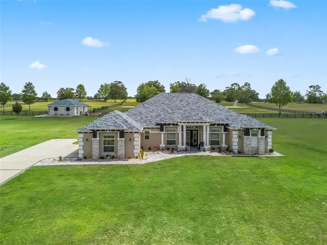 a view of a garden with a pathway
