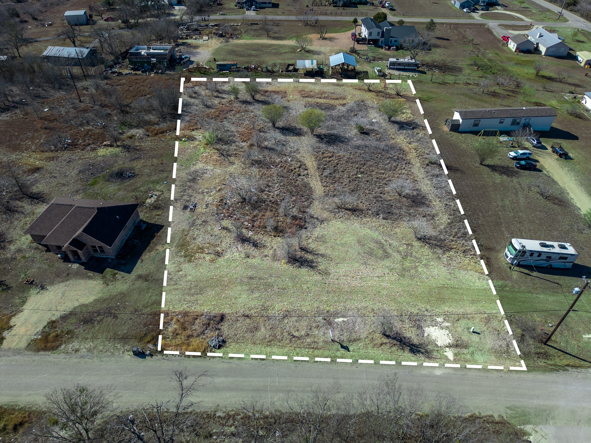 Lot #3 Engelke Road Kyle, TX 78640 - Photo 2 of 8 Aerial overview of property's location with rural landscape. Boundaries are approximate.
