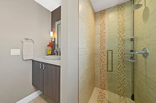 a view of a patio with a table chairs and a backyard