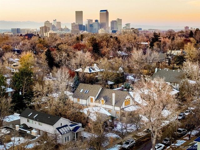 an aerial view of a city