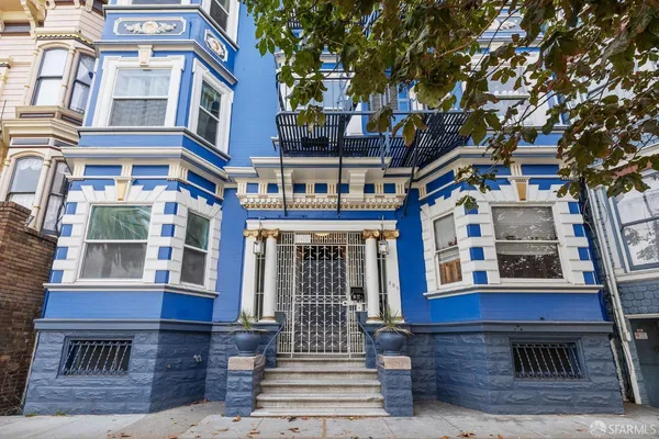 a front view of a building