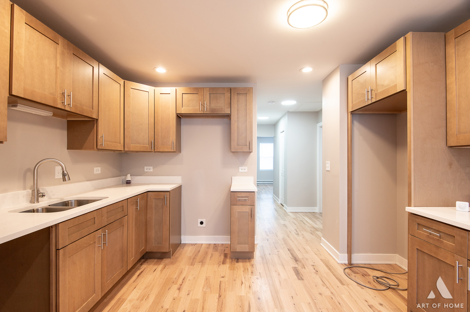 14924 Indiana Avenue Dolton, IL 60419 - Photo 19 of 73 a kitchen with a sink a refrigerator and cabinets