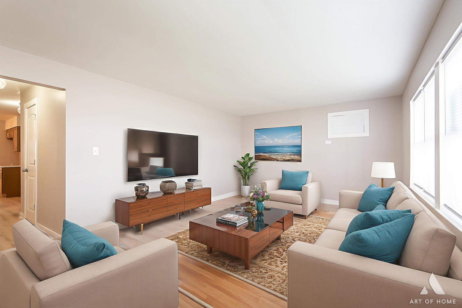 14924 Indiana Avenue Dolton, IL 60419 - Photo 45 of 73 a living room with furniture and a flat screen tv