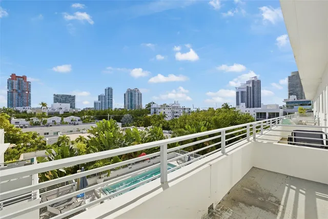 a view of city from balcony