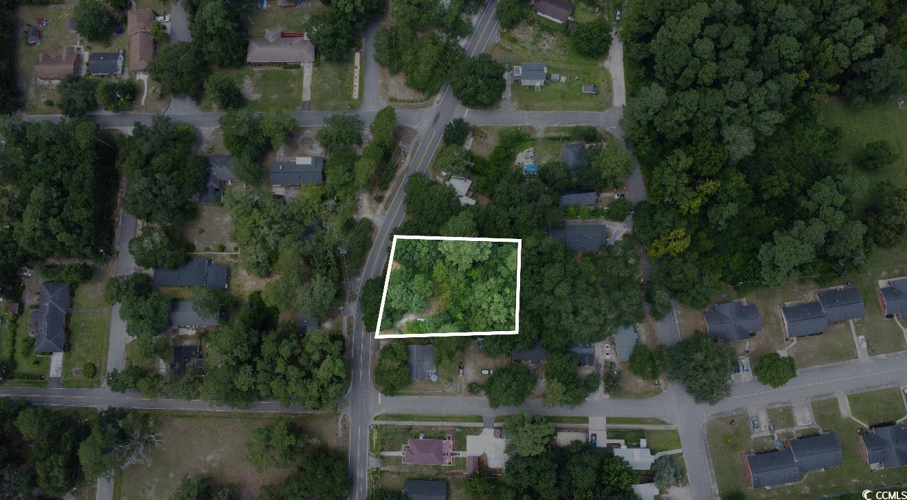 Tbd Palmetto Street Conway, SC 29527 - Photo 2 of 2 Aerial view of property's location with property boundaries highlighted