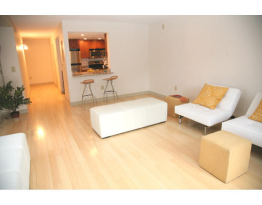 108 Peterborough Street, Unit 4G Boston, MA 02215 - Photo 4 of 7 a living room with furniture and a flat screen tv