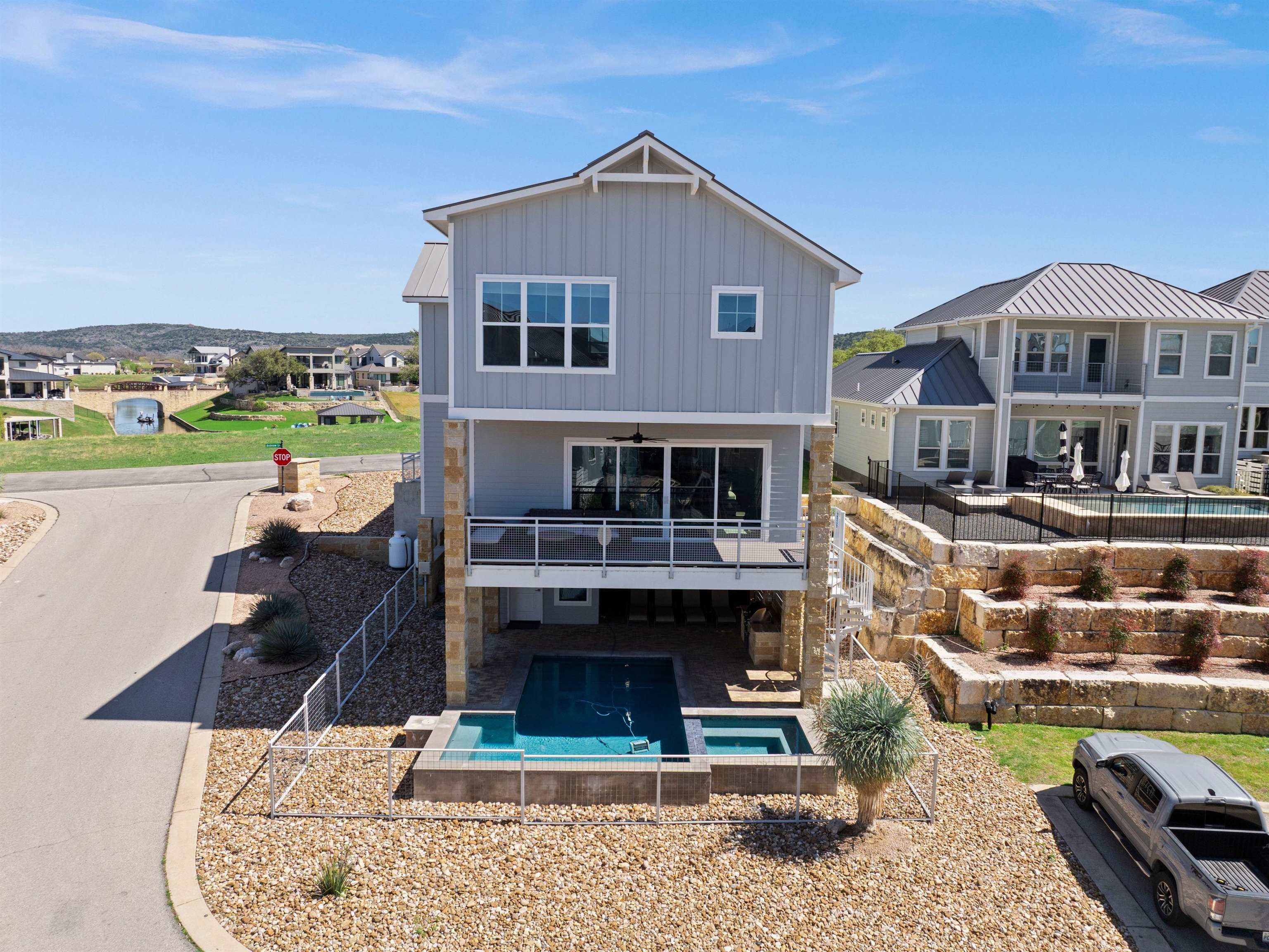 200 Archview Lane Kingsland, TX 78639 - Photo 35 of 45 a front view of a house with garden
