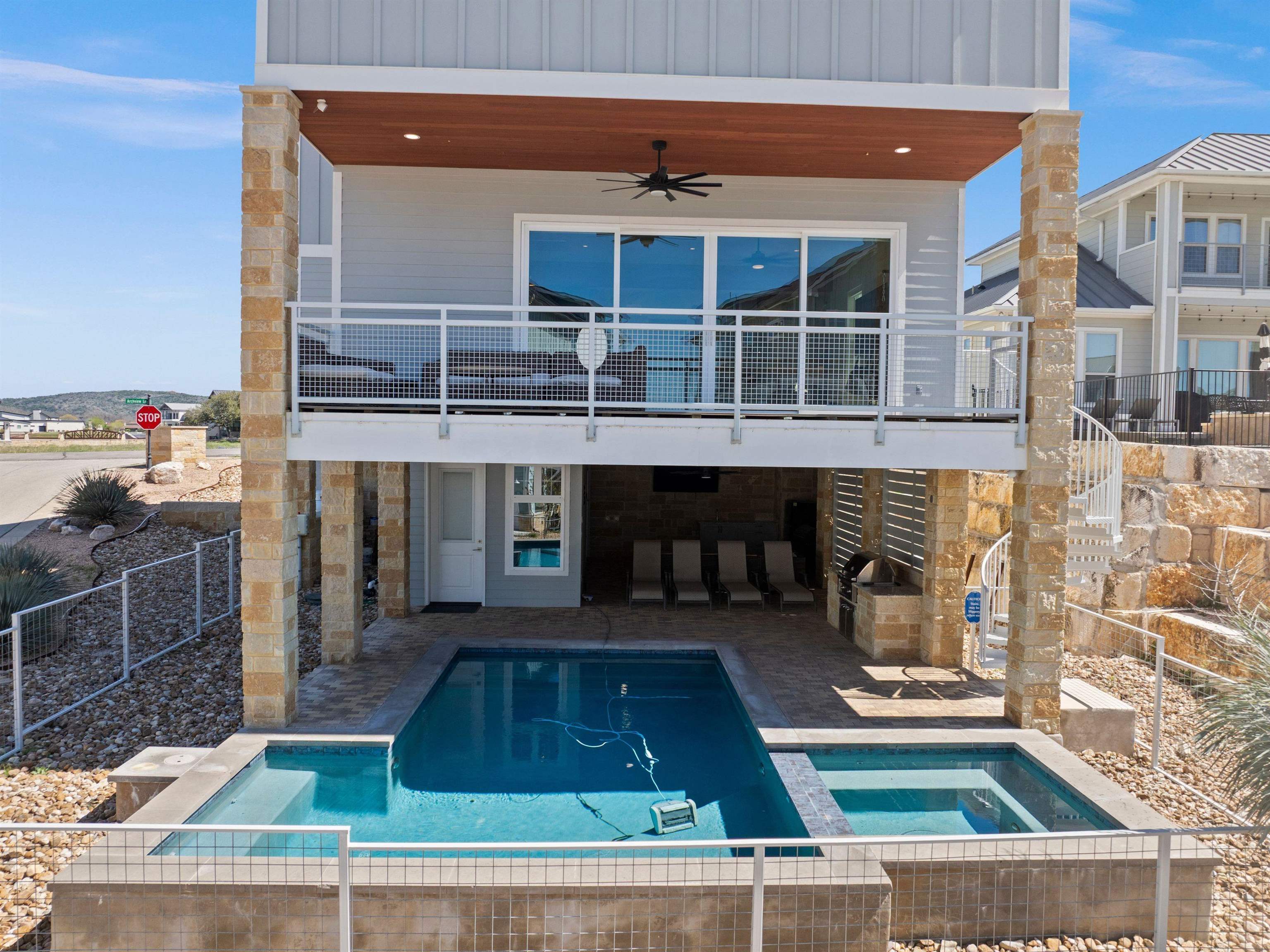 200 Archview Lane Kingsland, TX 78639 - Photo 36 of 45 a front view of a house with swimming pool