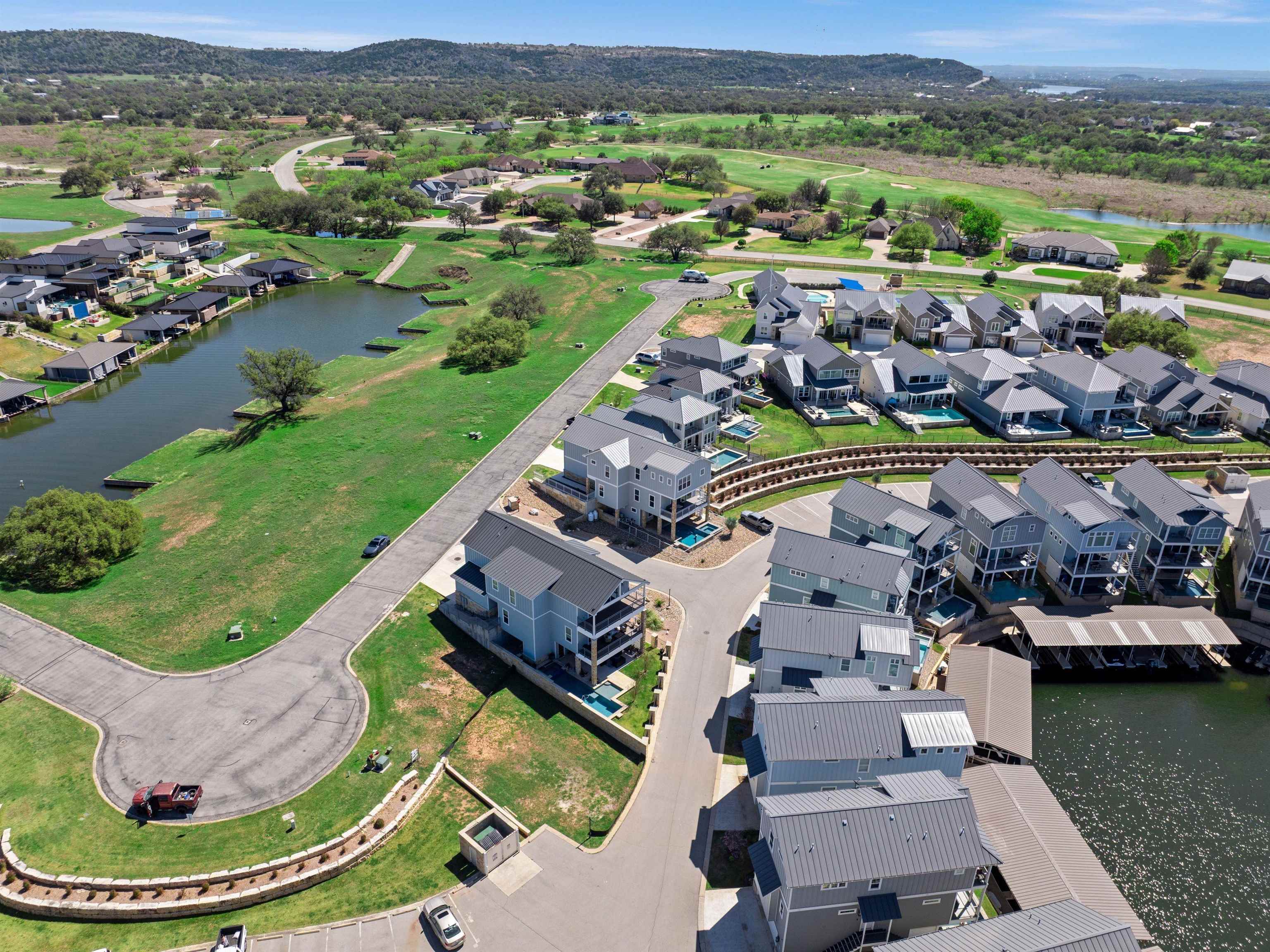 200 Archview Lane Kingsland, TX 78639 - Photo 45 of 45 an aerial view of a city with lake view