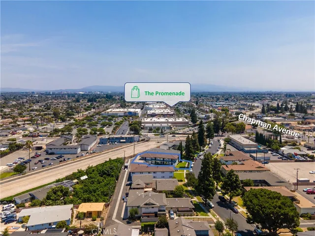 an aerial view of a city