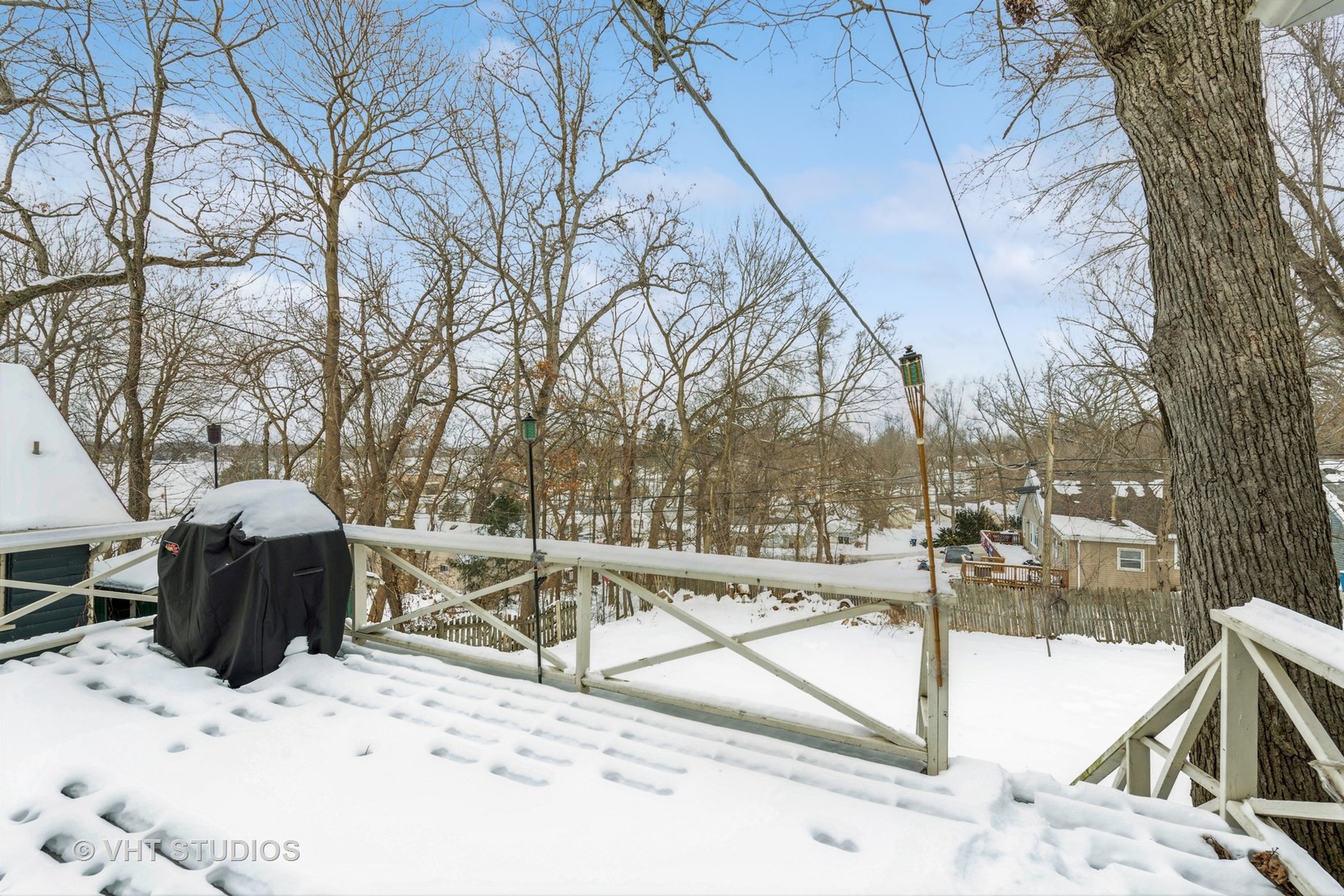 7712 Cedar Road Wonder Lake, IL 60097 - Photo 17 of 19 a view of a backyard of snow