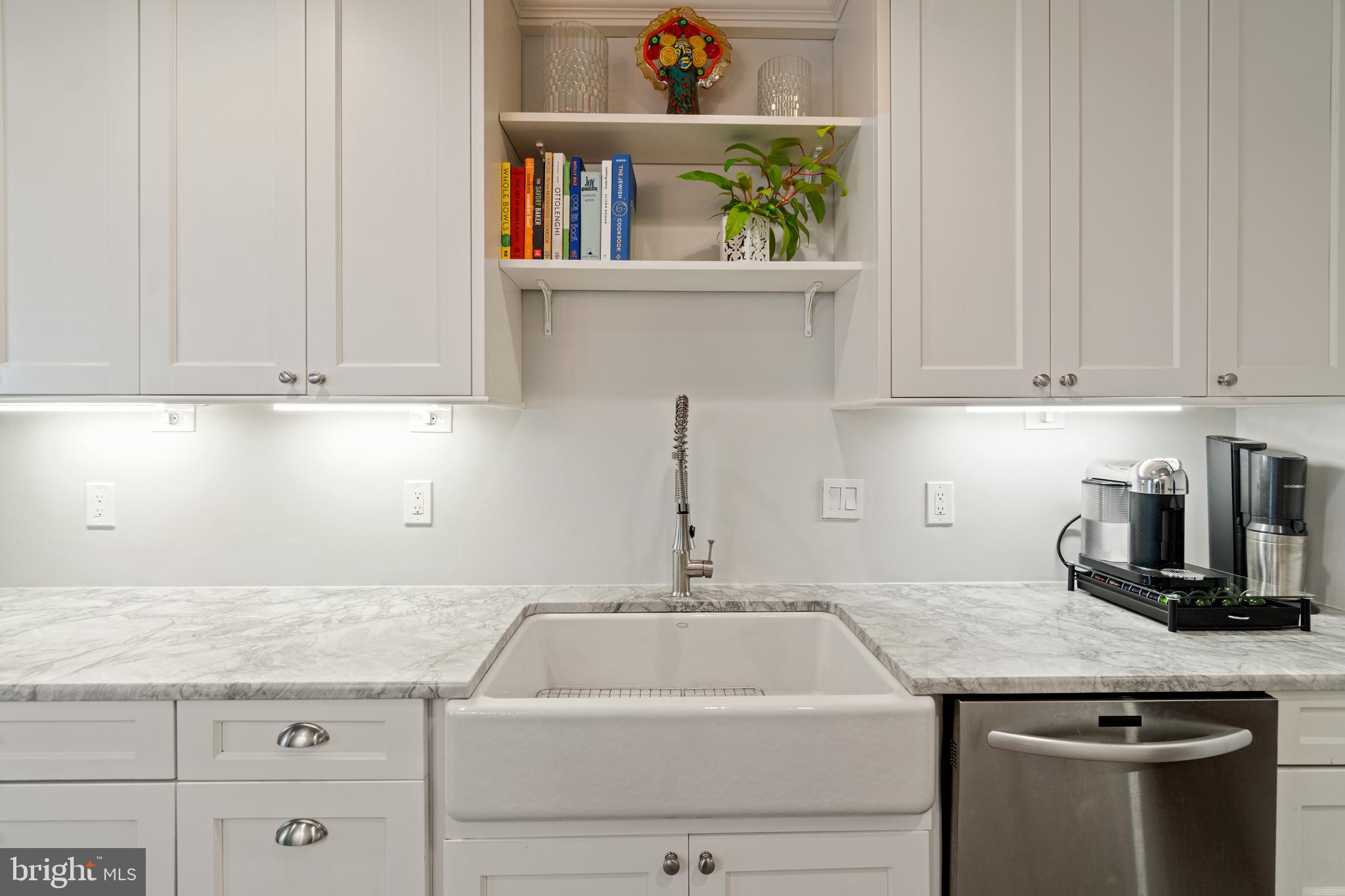 2531 Eastern Avenue Baltimore, MD 21224 - Photo 14 of 49 Kitchen farm sink and undercounter lighting