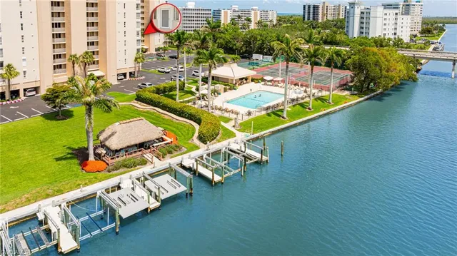 a view of a swimming pool with a lounge chairs