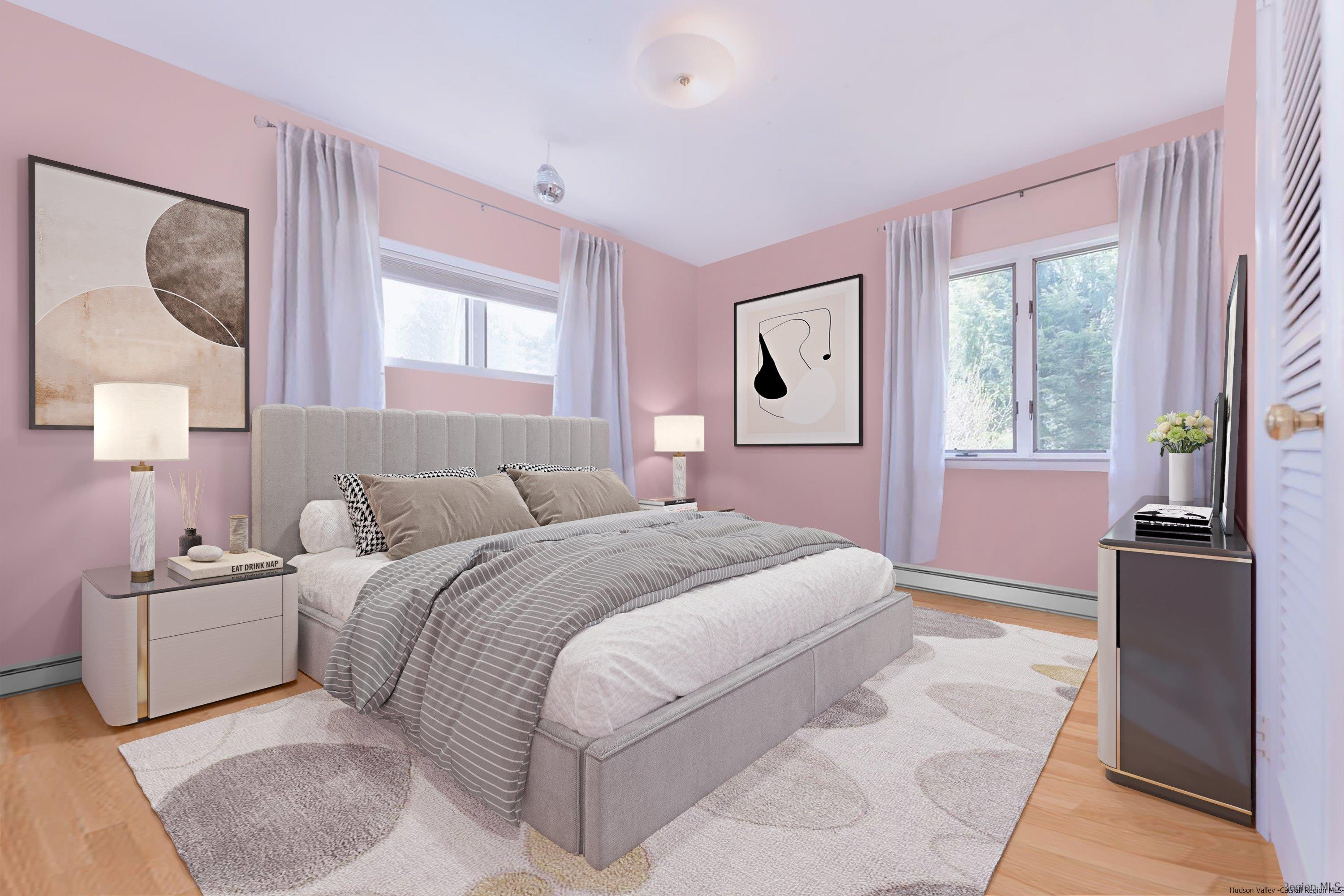 51 Sharon Lane Kingston, NY 12401 - Photo 19 of 29 a bedroom with a large bed and a window