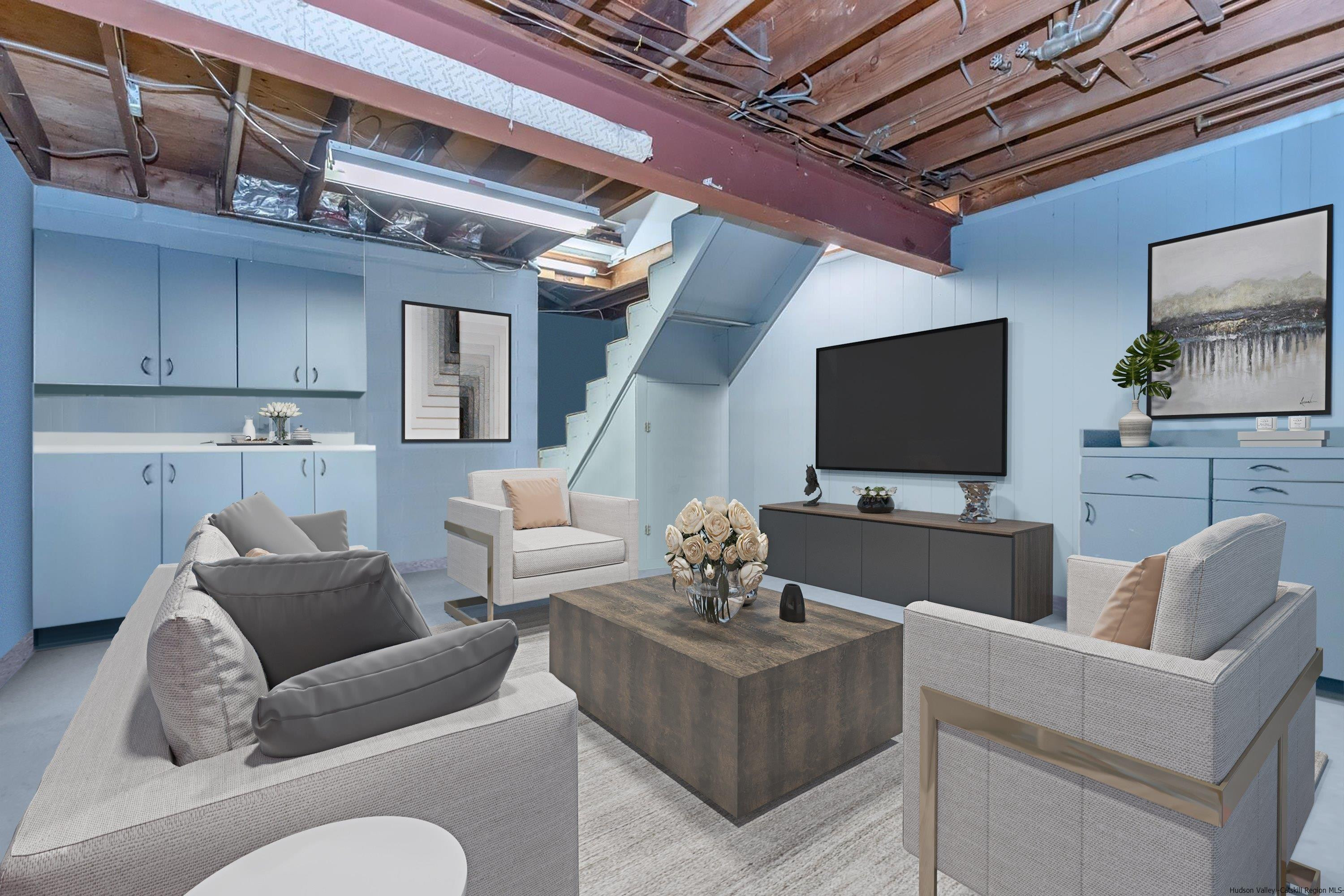 51 Sharon Lane Kingston, NY 12401 - Photo 22 of 29 a living room with furniture and a flat screen tv