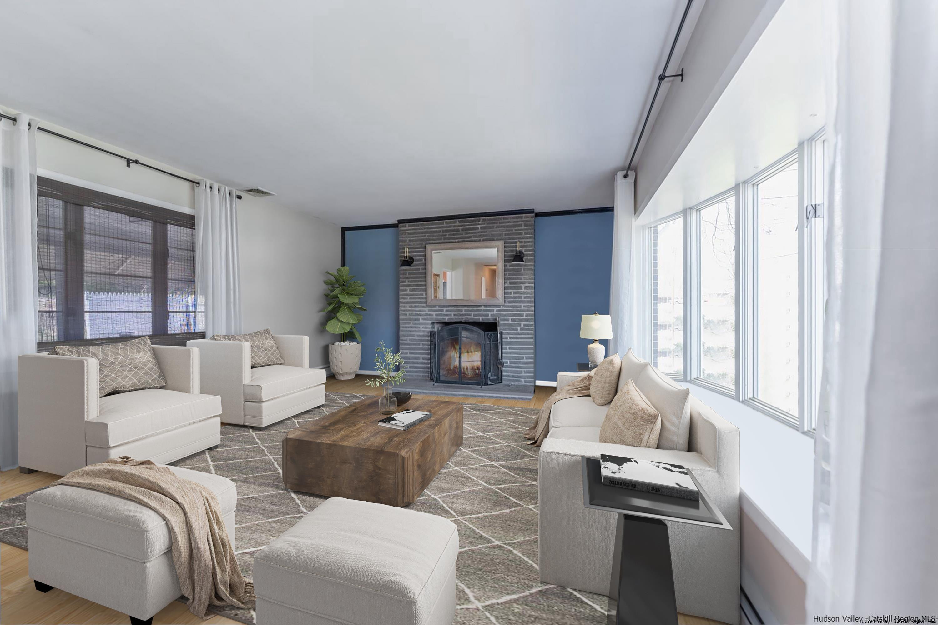 51 Sharon Lane Kingston, NY 12401 - Photo 7 of 29 a living room with furniture and a fireplace