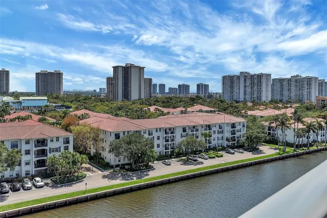 a view of a city with sitting area