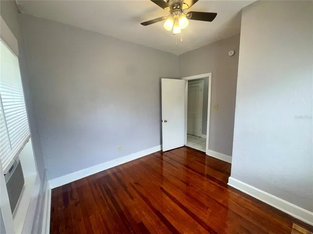 an empty room with window