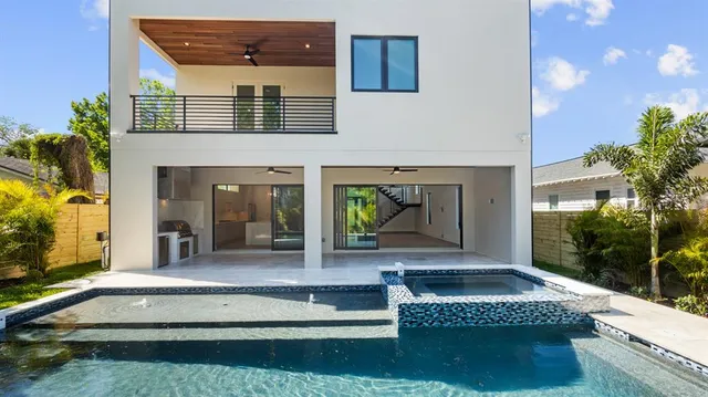 a house view with a outdoor space