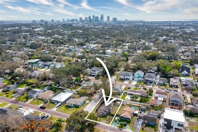 an aerial view of a city