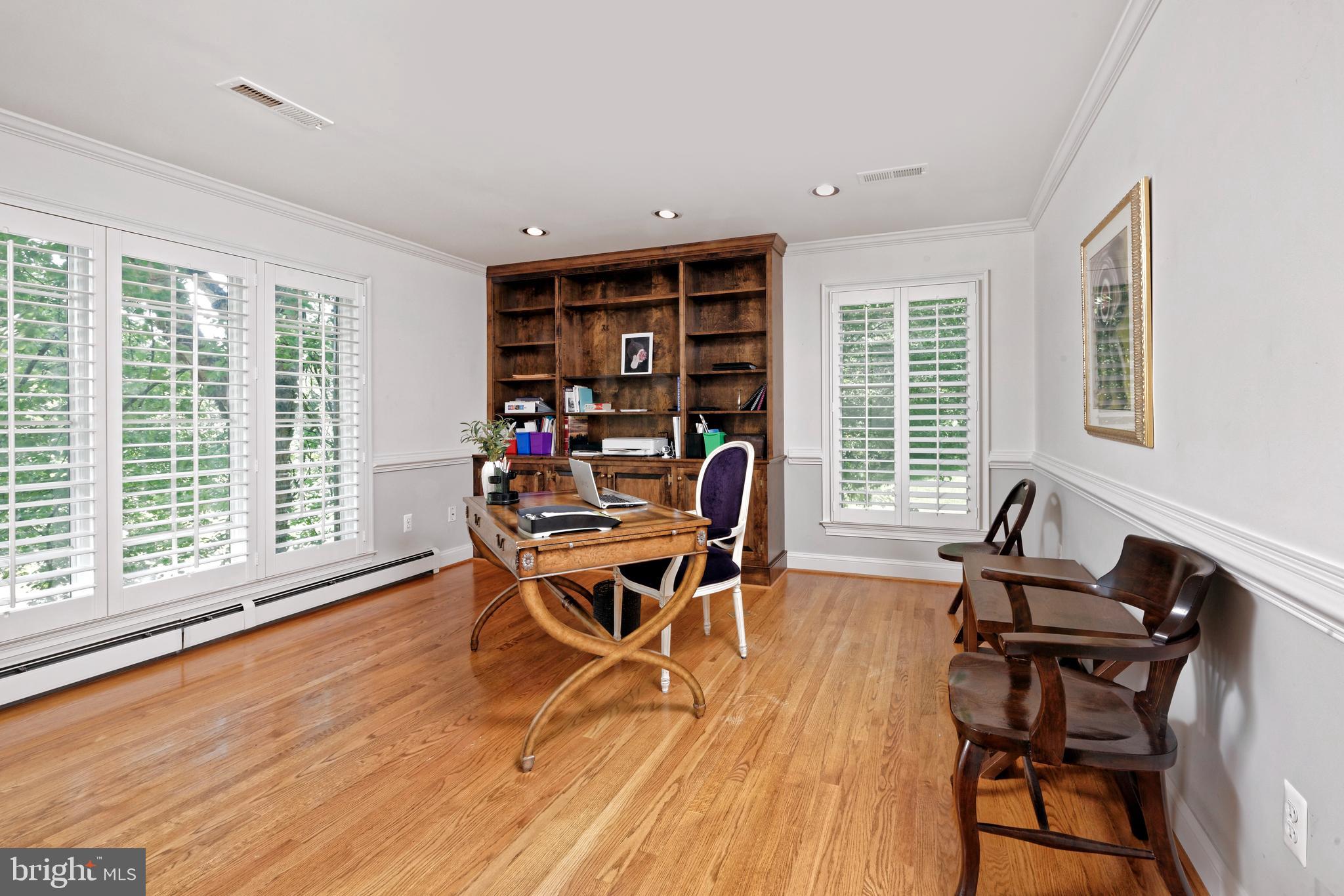 1310 Delaplane Grade Road Upperville, VA 20184 - Photo 36 of 94 Light filled home office with a wall of built-ins