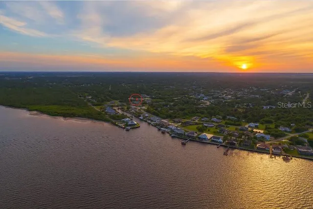 a view of a city and lake view