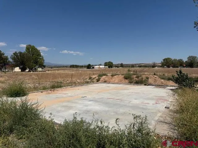 a view of backyard with green space