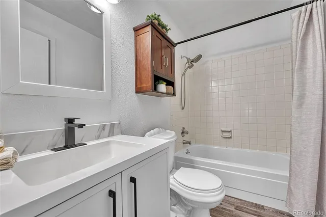 a bathroom with a sink a toilet and a bathtub