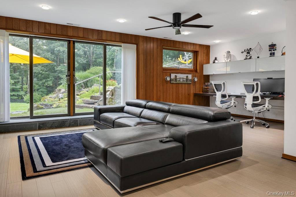 14 Cradle Rock Road East Pound Ridge, NY 10576 - Photo 21 of 34 Walk-out lower level- large enough for a media room and office w/floor to ceiling glass doors