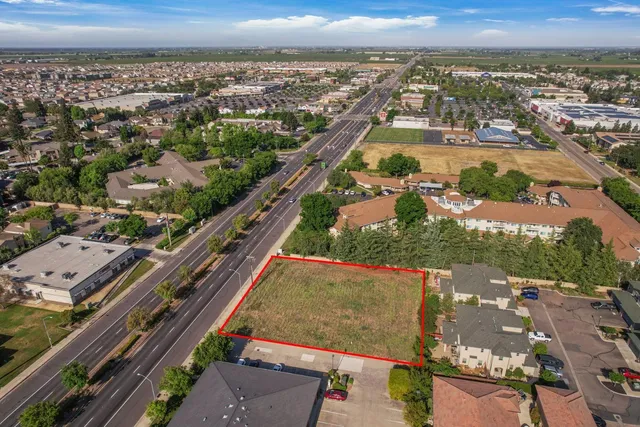 an aerial view of a city
