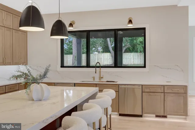 a view of a floor with wooden floor