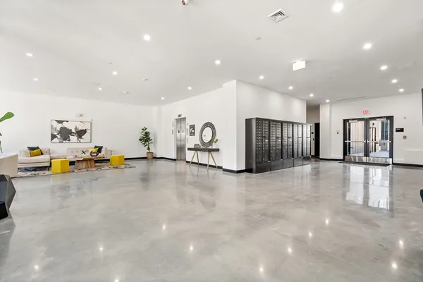 a view of empty room with garage