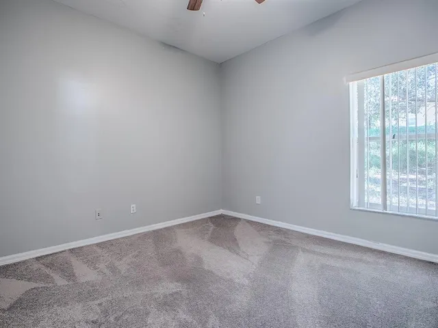 an empty room with a window