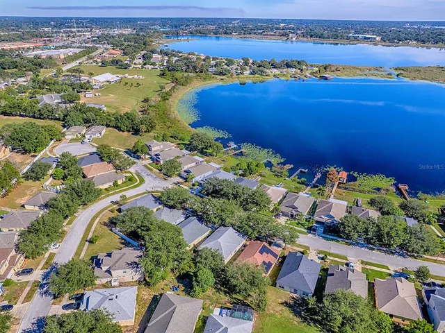 an aerial view of a city