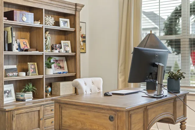 a kitchen with a cabinets and window