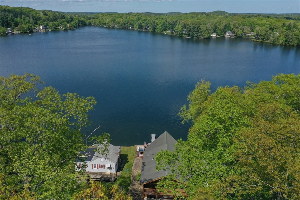 44 3rd Street Brimfield, MA 01010 - Photo 41 of 42 an aerial view of a house with a yard and lake view