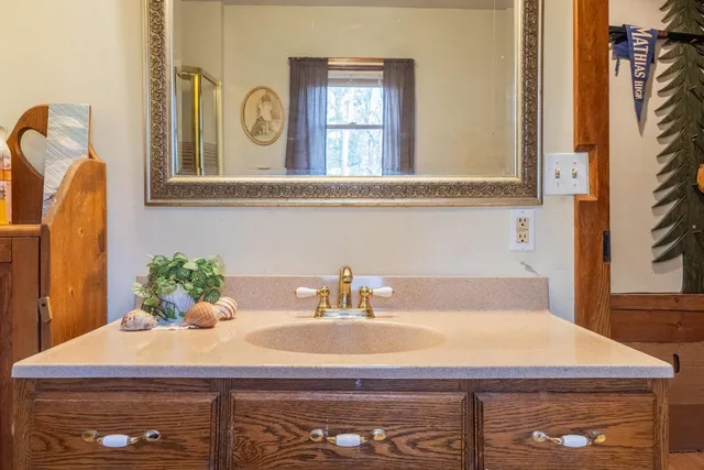 a living room with a fireplace