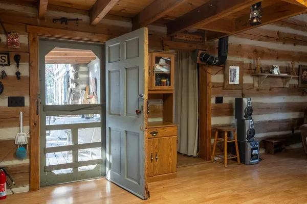 a view of storage and utility room with washer and dryer