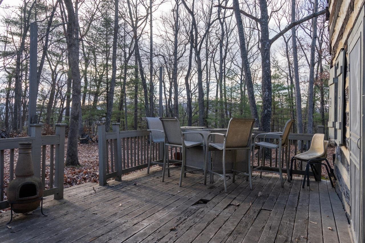 800 Cove Mountain Road Mathias, WV 26812 - Photo 56 of 74 a view of a dinning table and chairs on the deck