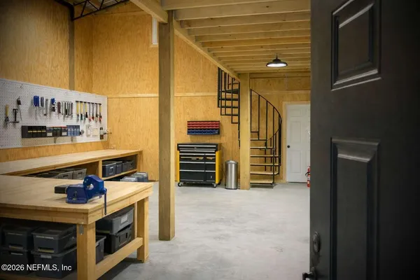 a view of storage and utility room